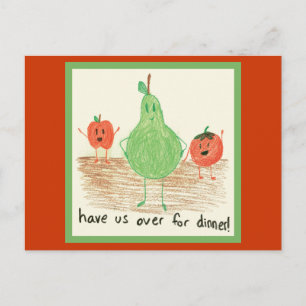 Postal Arte de comida infantil