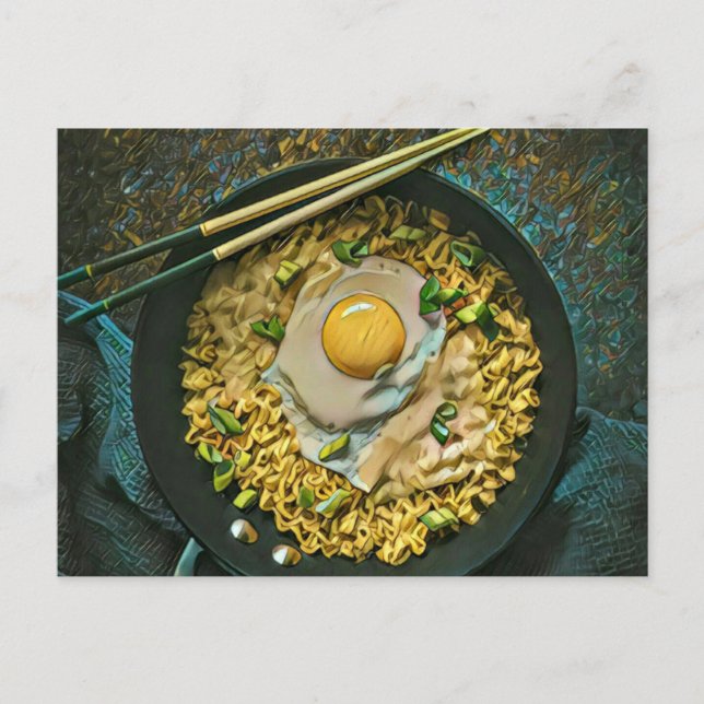 Postal Arte de Comida Japonesa (Anverso)