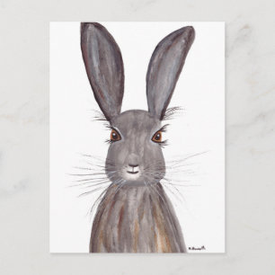 Postal Arte de conejo de acuarela