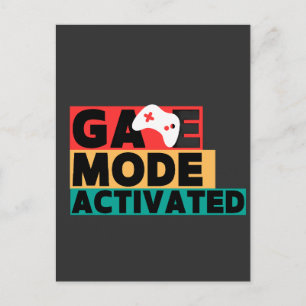 Postal Arte de control de juego activado modo de juego