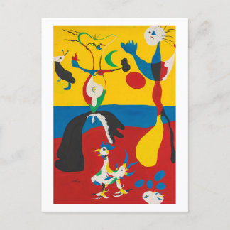 Postal arte de cuadros de joan miro, arte abstracto
