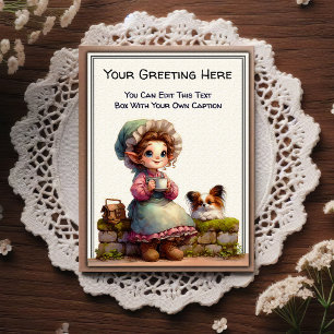 Postal Arte de cuento de sentimiento cotidiano caprichoso