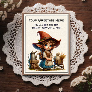 Postal Arte de cuento de sentimiento cotidiano caprichoso