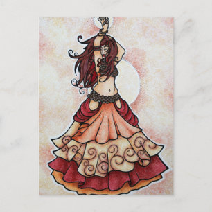 Postal Arte de danza del vientre