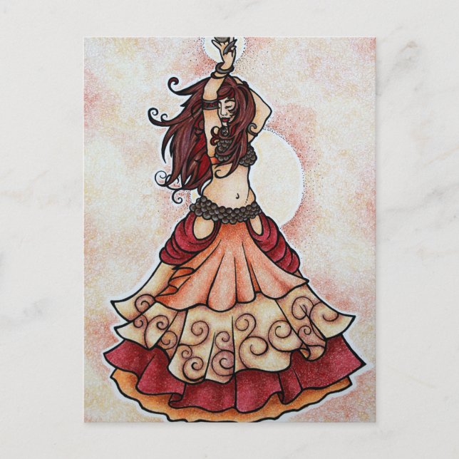 Postal Arte de danza del vientre (Anverso)