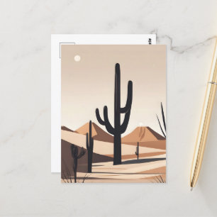 Postal Arte de desierto minimalista