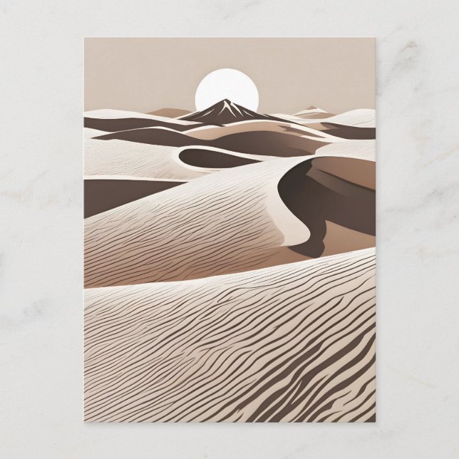 Postal Arte de desierto minimalista (Anverso)