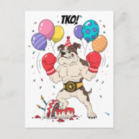 Arte de Despedida de Cumpleaños Boxeador Bulldog T