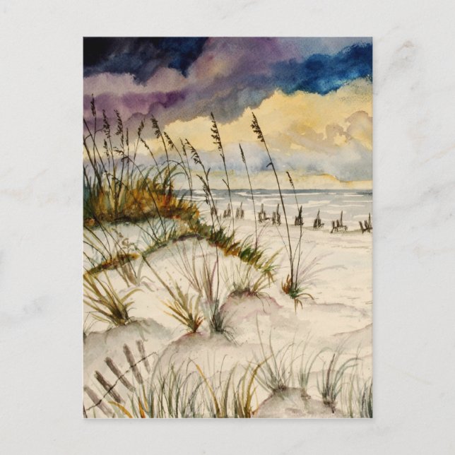 Postal Arte de Destin Florida Beach (Anverso)