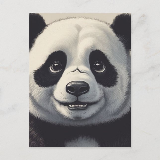 Postal Arte de dibujo Personalizado Panda (Anverso)