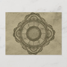 Postal Arte de diseño de ornamentos de vapor