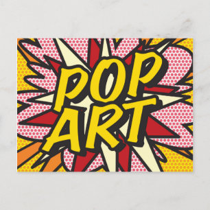 Postal Arte de diversiones POP ART Retro Libro Pop Art