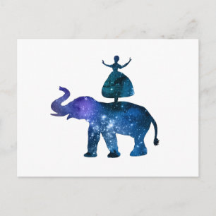 Postal arte de elefante ballerina
