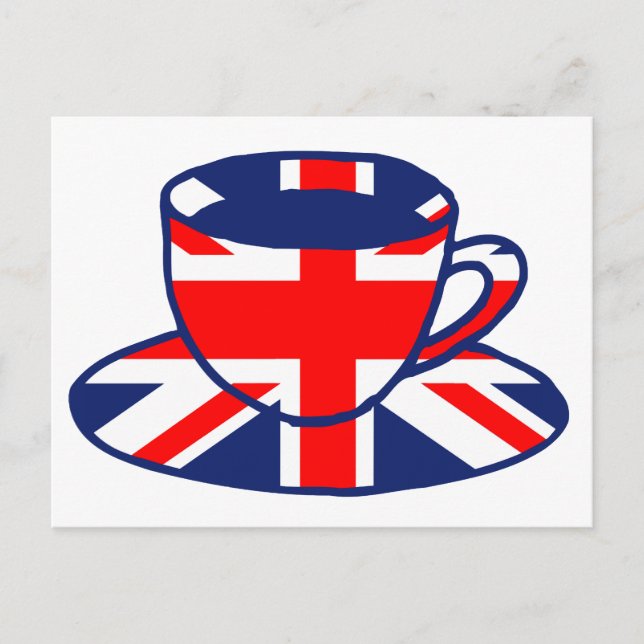 Postal Arte de enseñanza de la bandera de Union Jack (Anverso)