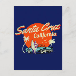 Postal Arte de época de Santa Cruz California