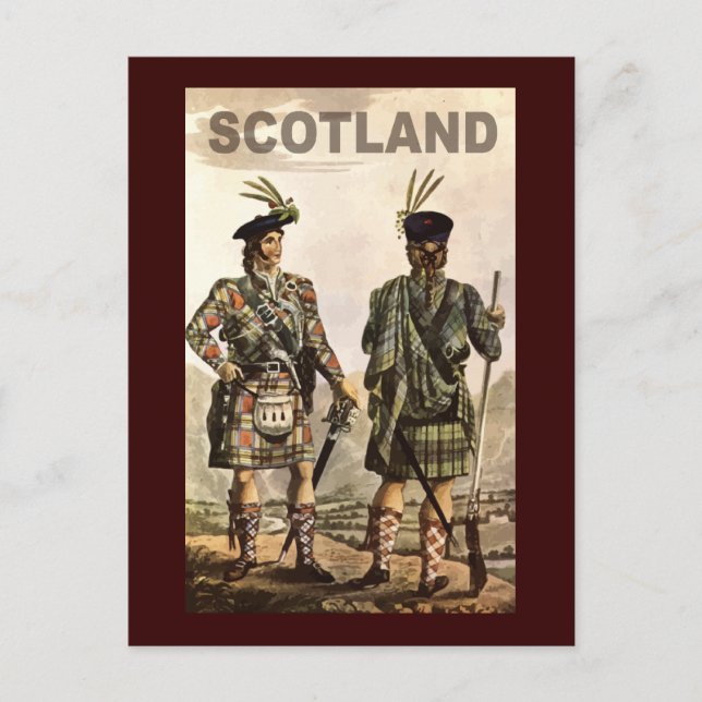 Postal Arte de Escocia (Anverso)