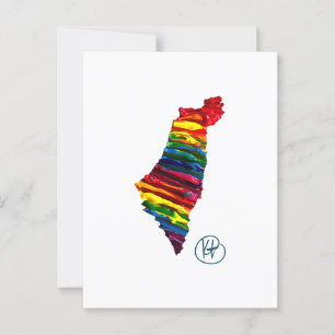 Postal Arte de estudio del Orgullo israelí