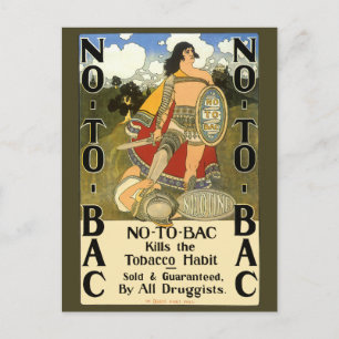 Postal Arte de etiqueta de producto vintage, No a Bac, De