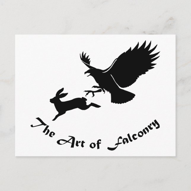 Postal Arte de Falconry - Red Tail Hawk (Anverso)