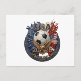Postal Arte de fanático de fútbol de Estados Unidos | Ilu