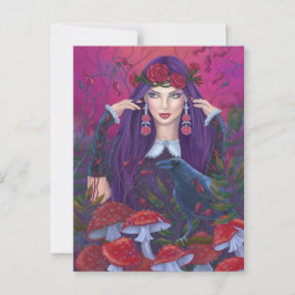 Postal Arte de fantasía de belleza mística