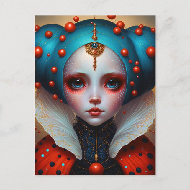 Postal Arte de fantasía de Reina Cuta (Anverso)