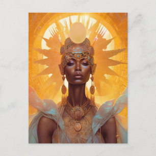 Postal Arte de fantasía de Sun Goddess