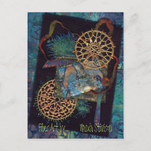 Postal Arte de fibra de medios mixtos