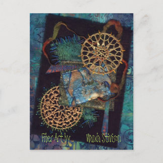 Postal Arte de fibra de medios mixtos