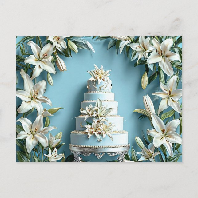 Postal Arte de fiesta de bodas (Anverso)