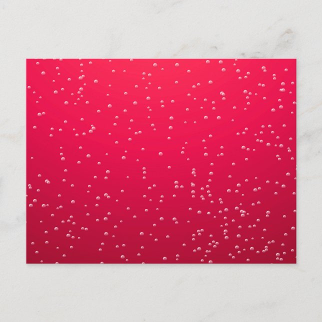 Postal Arte de fondo de refresco de cereza con burbujas d (Anverso)