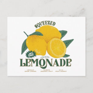 Postal Arte de Fruta de Limón Fresco – Verano Cítrico Bri