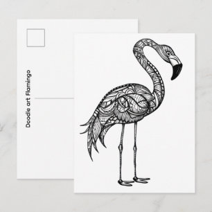Postal arte de garabato flamenco