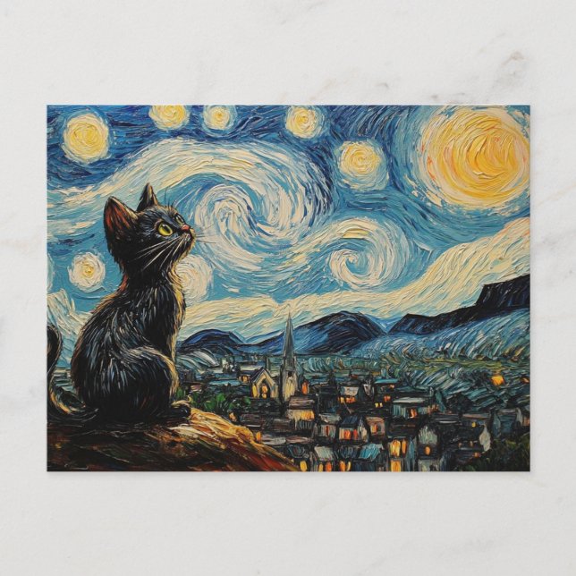 Postal Arte de gato (Anverso)