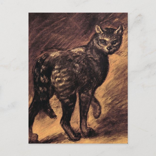 Postal Arte de gato - Arte antiguo - Steinlen (Anverso)