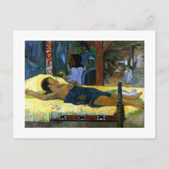 Postal Arte de Gauguin pintando Tamari No Atua (Natividad (Anverso)
