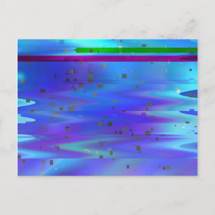 Postal Arte de Glitch Píxeles Vaporwave Estética Fallo An