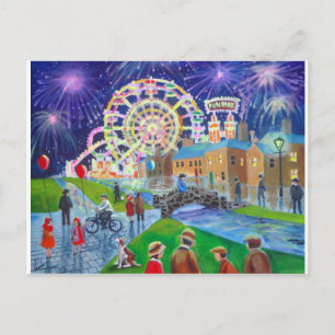 Postal arte de Gordon Bruce, pintura al óleo de FunFair