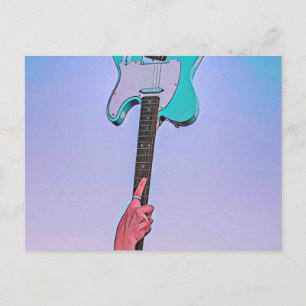 Postal Arte de guitarra clásica