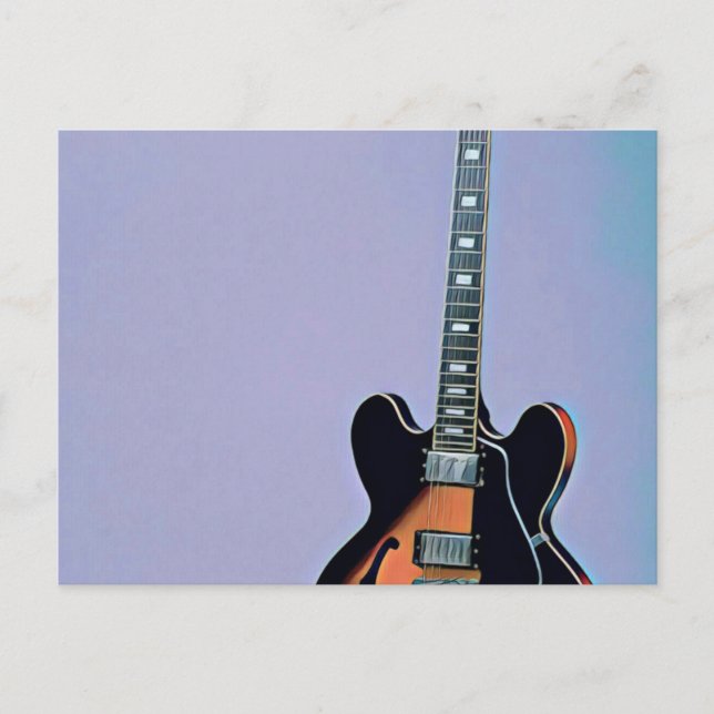 Postal Arte de guitarras antiguas (Anverso)