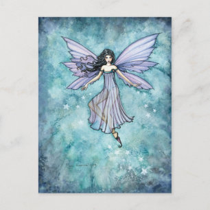 Postal Arte de Hada de Lavanda Púrpura por Molly Harrison