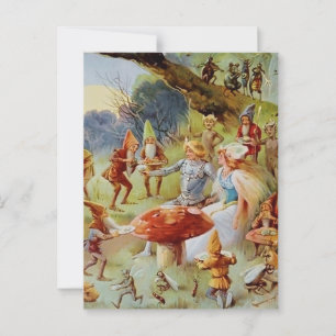 Postal Arte de hadas “El banquete” de E S Hardy