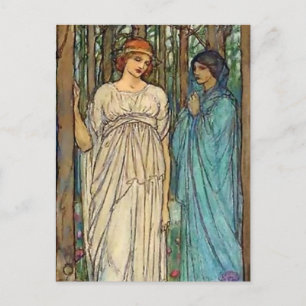 Postal Arte de hadas “Guinevere” de Florence Harrison