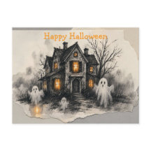 “Arte de Halloween con brillo de fantasmas en casa