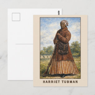 Postal Arte de Harriet Tubman en Color