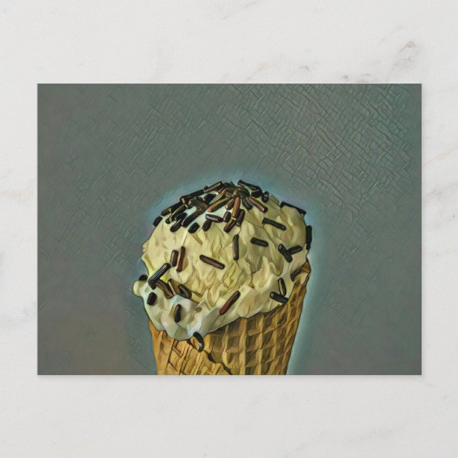 Postal Arte de helado vintage (Anverso)