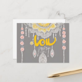 Postal Arte de IA de encaje gris soleado