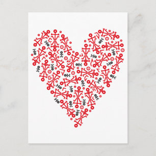 Postal Arte de icono de corazón de amor