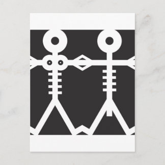 Postal Arte de icono de esqueletos