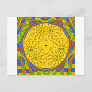 Postal Arte de impresión con motivo egipcio con diseño de